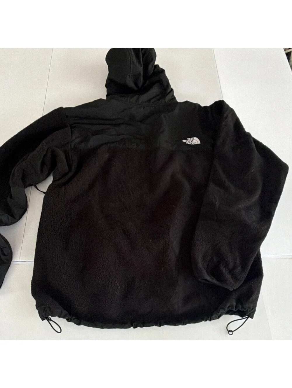 The North Face Men's Black Solid Hooded Full Zip Fleece Jacket Zipped Pockets XL